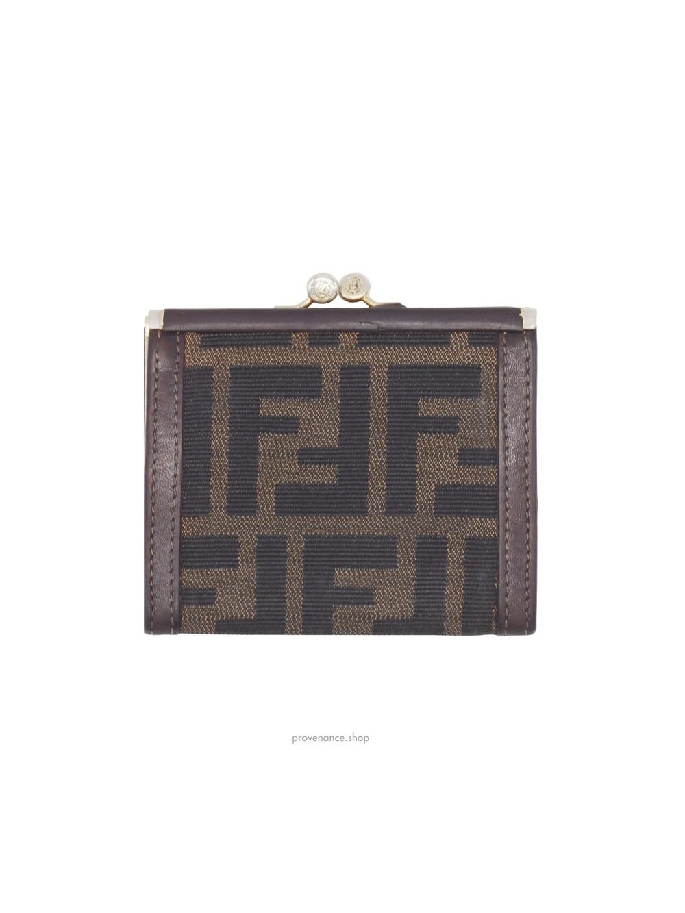 🔴 Fendi Snap Wallet - FF Zucca